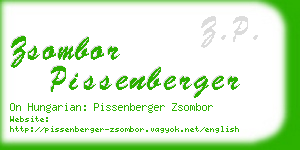 zsombor pissenberger business card